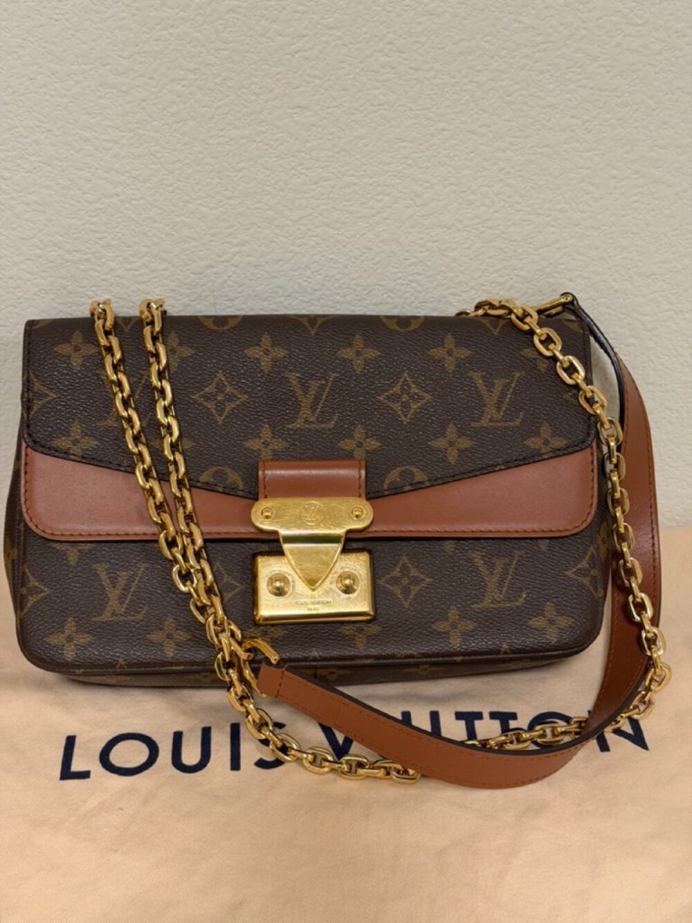 Louis Vuitton Marceau Monogram Caramel Chain Bag M46127 w/ Box & Bag